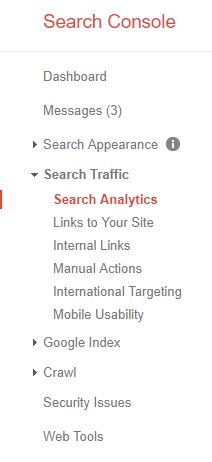 Screenshot of Google Search Console