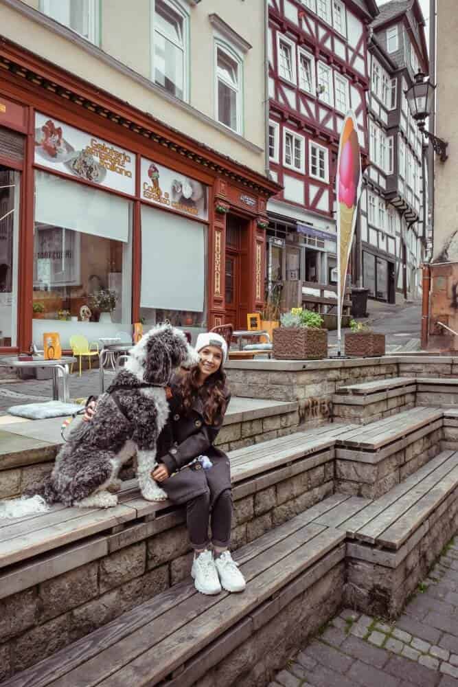 seo e-book dana (1) girl and dog sitting together